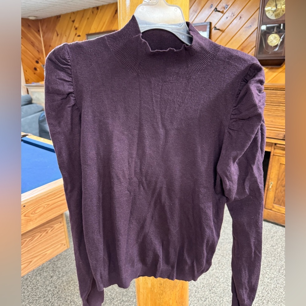 Express Purple Mock Neck Sweater size M